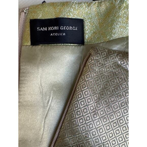 Sam Kori George Atelier Brocade Corset-Style Top Jacquard Festival M - Picture 2 of 5